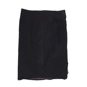 Vintage Cedars Skirt Womens 10 Black Leather Suede High Waist Pencil Midi 80s